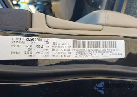 2014 Jeep Grand Cherokee Limited z USA, uszkodzony, nr VIN 1C4RJFBG4EC413787